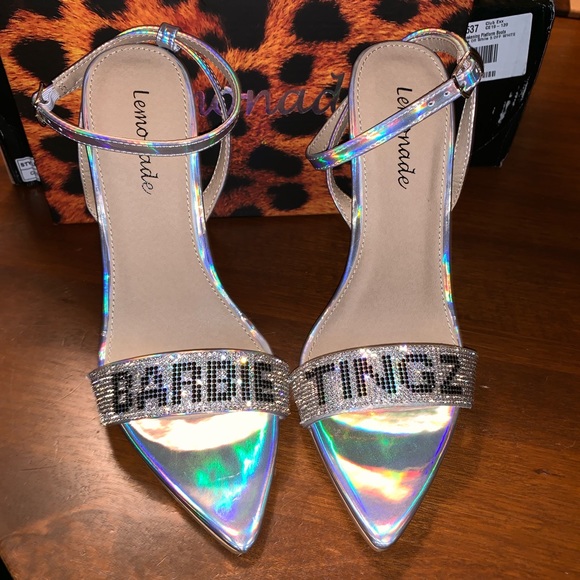 New Barbie ✨ Tingz Rhinestone Holo Stiletto Heels - Picture 5 of 8